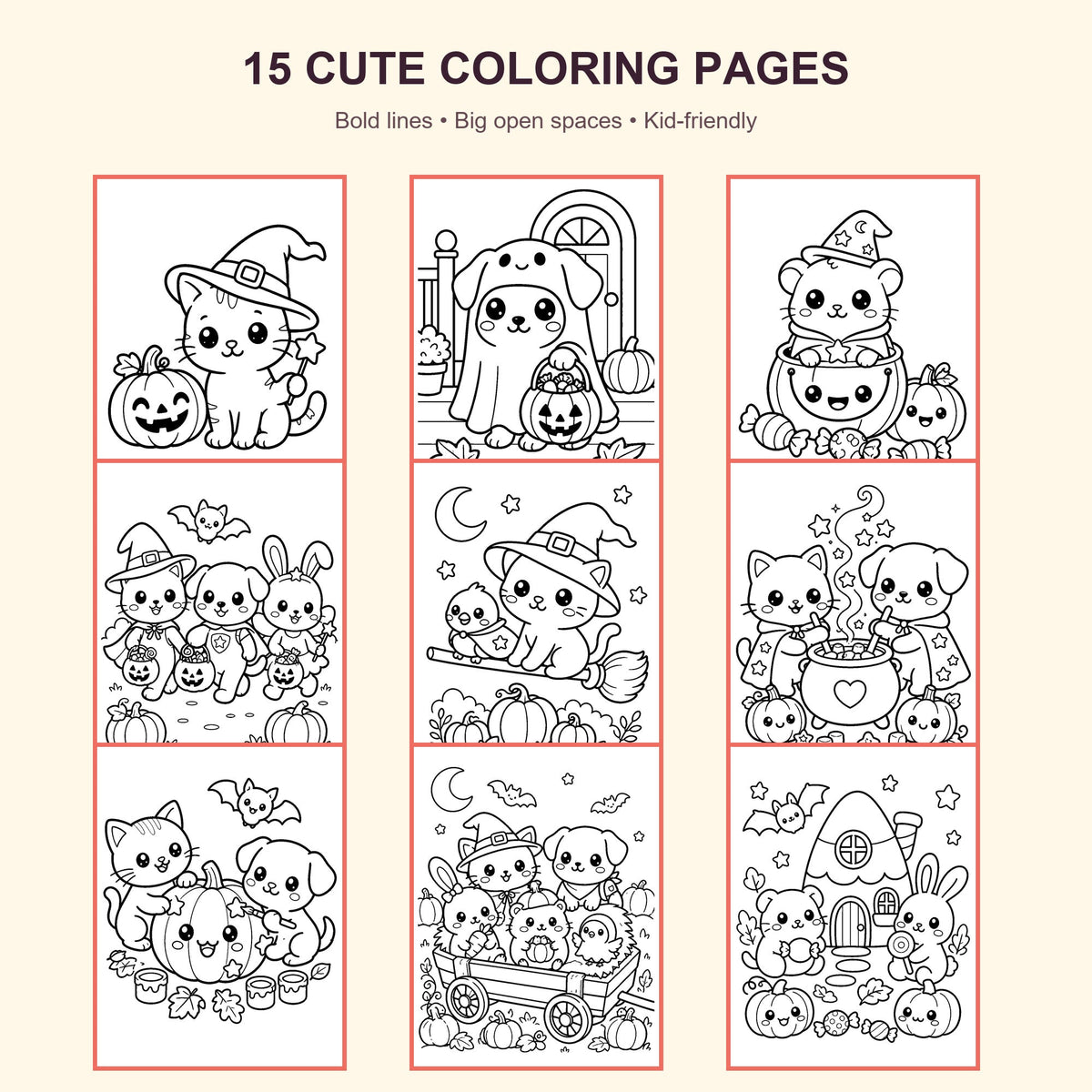 Bold and easy coloring pages sample