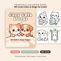 Cozy Pets Coloring Bundle — 70 Bold & Easy Printable Pages